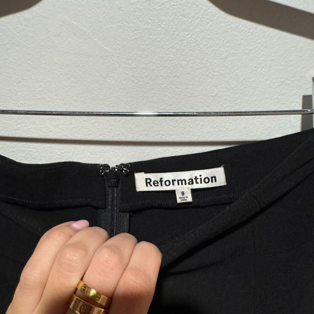 NWT Reformation | Wayne Black Skirt Set - Picture 11 of 12